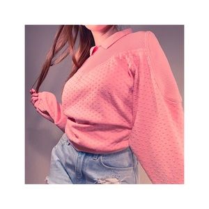 VINTAGE 80’s HEART EMBOSSED PULL OVER💕